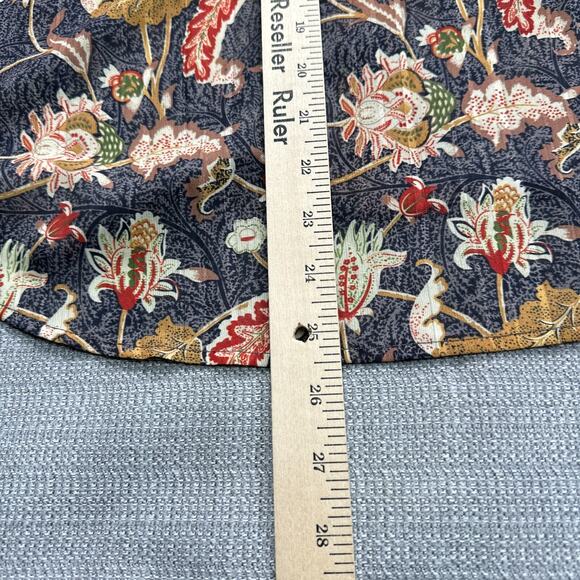 Boho Floral Top Small‎ Tie Neck Cottagecore Fall Retro Feminine Y2K Romantic - Picture 8 of 9